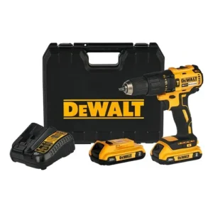 Parafusadeira e Furadeira 13mm 20V DEWALT com 2 Baterias, Carregador e Maleta