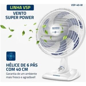 Ventilador de Mesa 40cm Super Power Mondial 140W